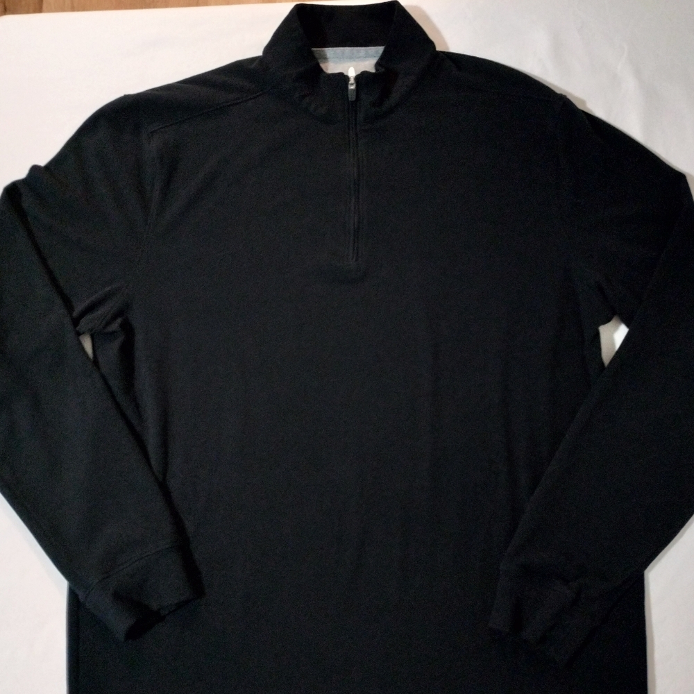 Johnnie-O Gray Brady Microfleece 1/4 Zip Pullover Size Medium